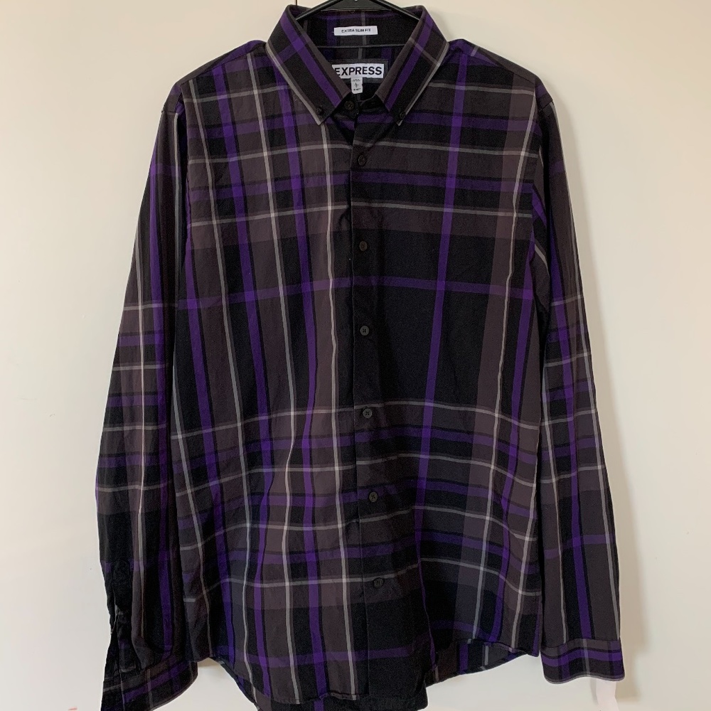 Express Men's Shirt, Extra Slim Fit, Long Sleeve